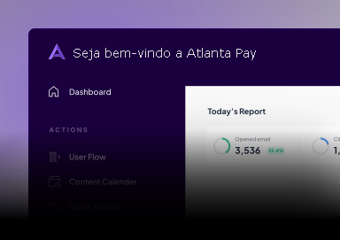 Imagem do dashboard da Atlanta Pay após criar a conta